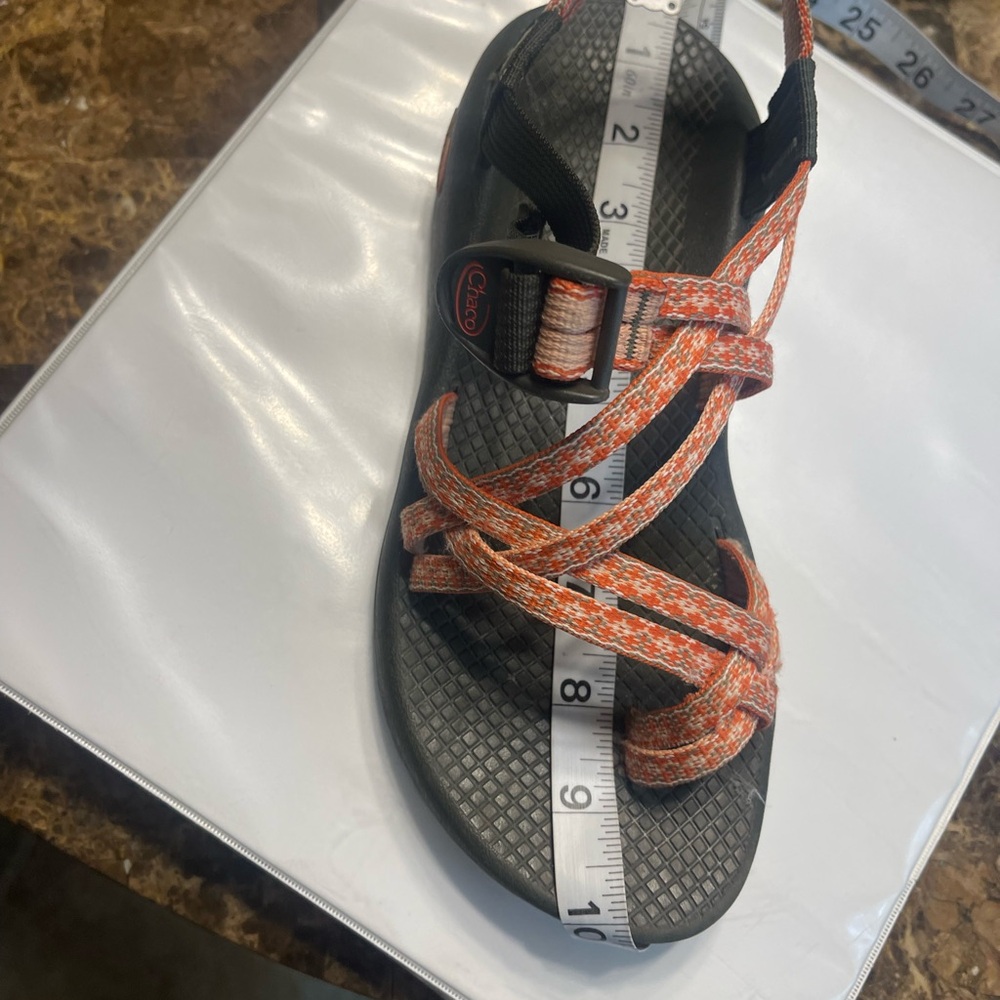 Chaco" Sandals Size-W7 Orange -Good Condition - Picture 11 of 12